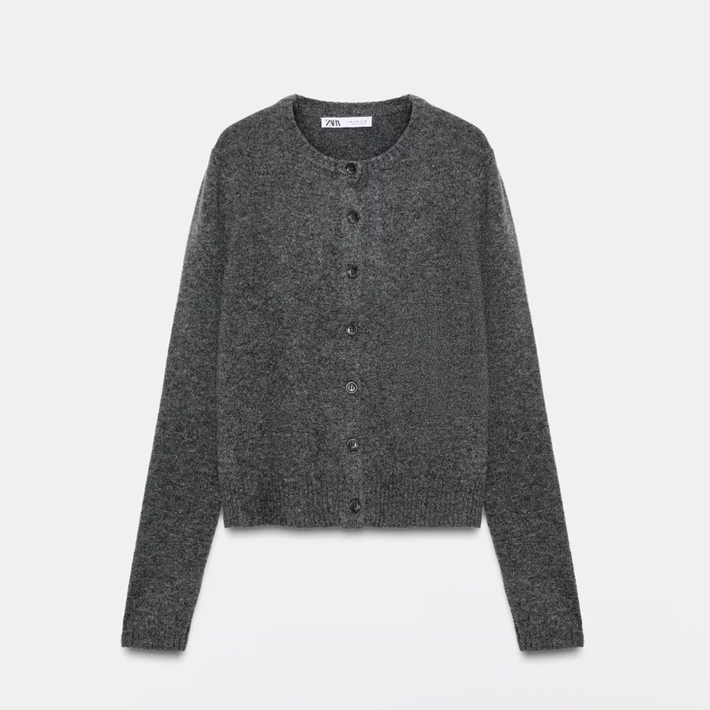 Zara 100% Wool Plain Knit Wool Jacket